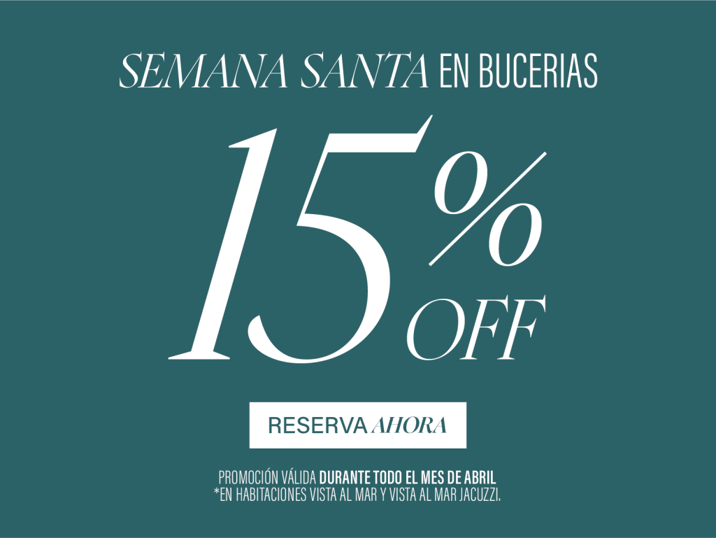 15% OFF en Bucerías todo el mes